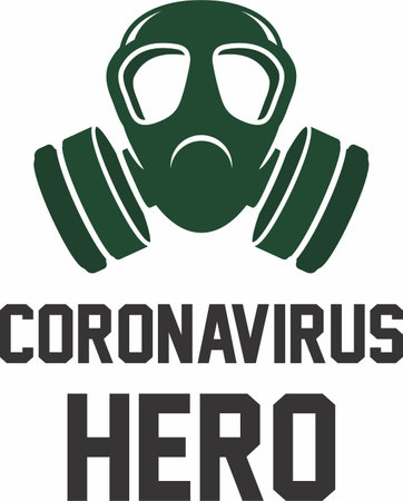 Vector illustration of the coronavirus hero signのイラスト素材
