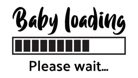 Vector illustration of the baby loading sign
