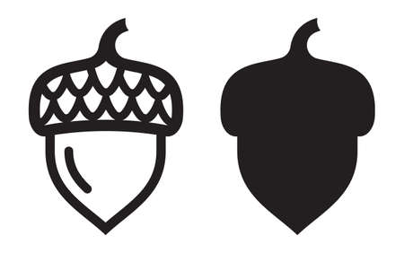 Vector illustration of the acornのイラスト素材