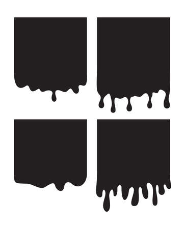 Vector illustration of the dripping background setのイラスト素材
