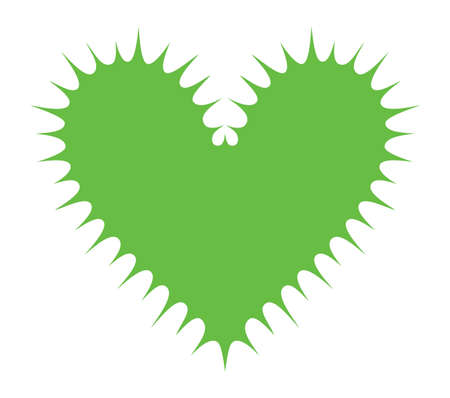 Vector illustration of the cactus heartのイラスト素材