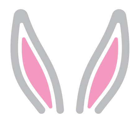 Vector illustration of the Easter bunny earsのイラスト素材