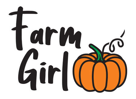 Vector illustration of the farm girlのイラスト素材