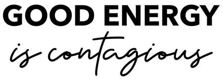 Vector illustration of the Good energy is contagious signのイラスト素材