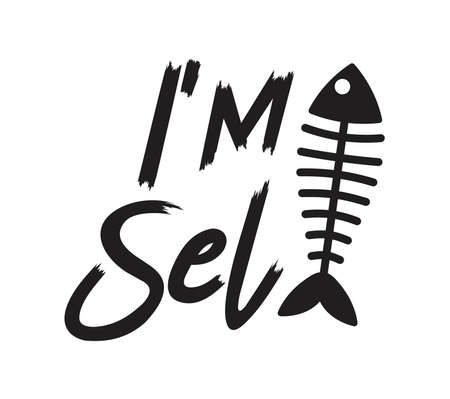 Vector illustration of the I am selfish signのイラスト素材