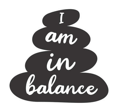 Vector illustration of the I am in balance signのイラスト素材