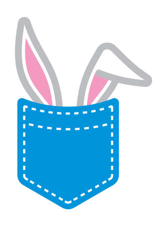 Vector illustration of the Pocket easter bunnyのイラスト素材