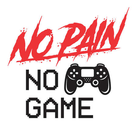 Vector illustration of the No Pain No Game signのイラスト素材