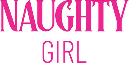 Vector illustration of the naughty girl signのイラスト素材