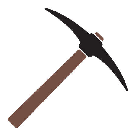 Vector illustration of the pickaxe signのイラスト素材