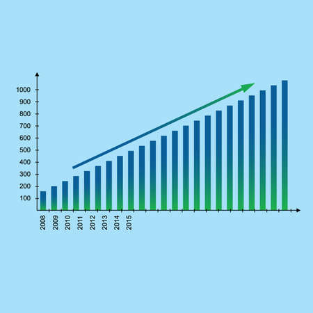 chart in economyのイラスト素材