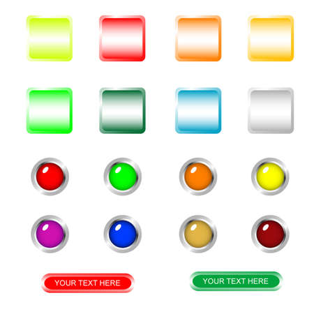 Vector buttonsのイラスト素材