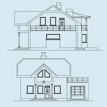 architecture, facadeのイラスト素材