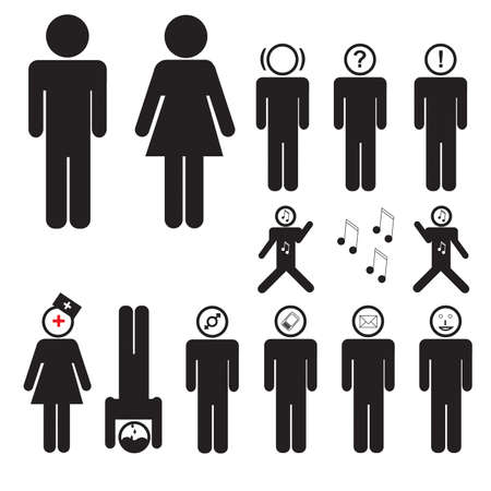 people, black, whiteのイラスト素材