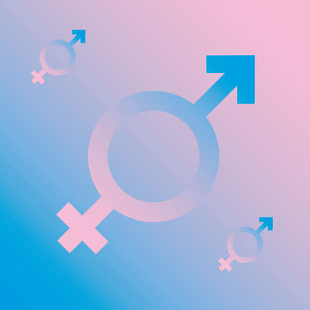 men and woman signs, boy, girl, valentineのイラスト素材