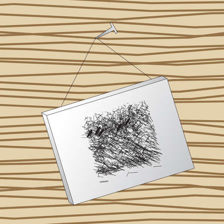 abstract painting on the woodのイラスト素材