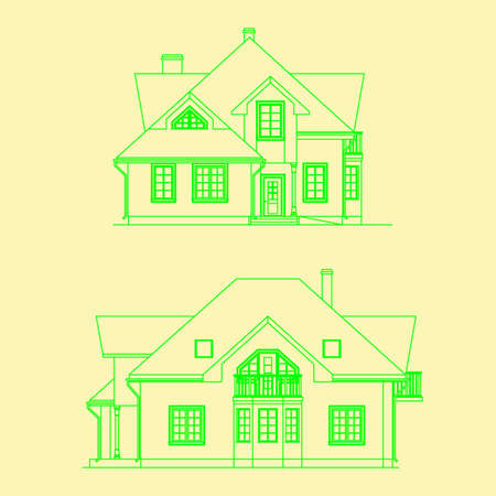 architecture - facadeのイラスト素材
