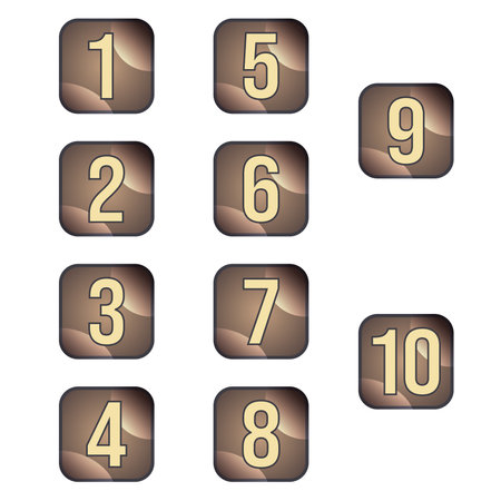 Numbers from 1 to 10 in frameのイラスト素材