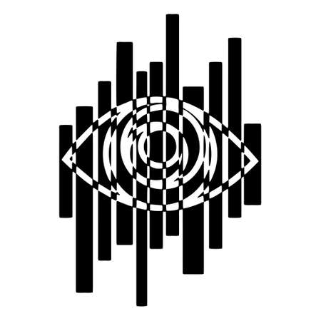 All Seeing Eye. Providence magic symbol in boho style. Astrology, occult and tribal, esoteric and alchemy sign. Vectorのイラスト素材