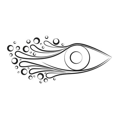All Seeing Eye illustration. Providence magic symbol in boho style. Astrology, occult and tribal, esoteric and alchemy sign. Vectorのイラスト素材