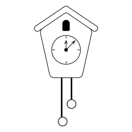 Wall clock black and white vector iconのイラスト素材