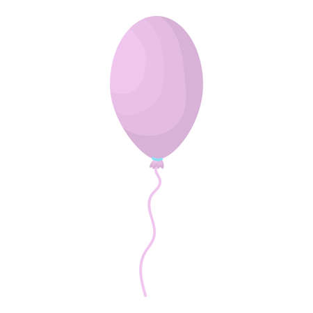 Balloon flat icon. Colorful illustration. Isolated on white background.のイラスト素材