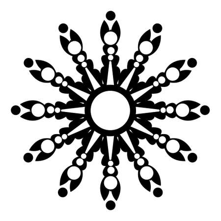 Snowflake icon. Isolated on white background. Vectorのイラスト素材