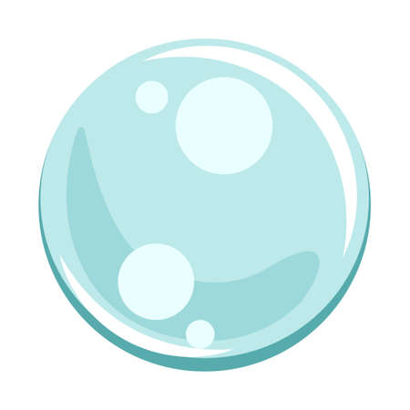 Water bubble cartoon illustration. Isolated on white background.のイラスト素材