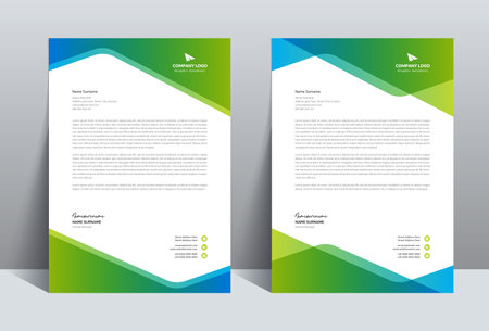 Modern Corporate Business Letterhead Design Template Concept.のイラスト素材