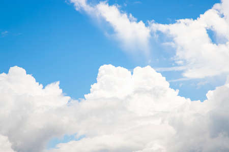 Beautiful Blue Sky With White Cloud Natural background viewの写真素材
