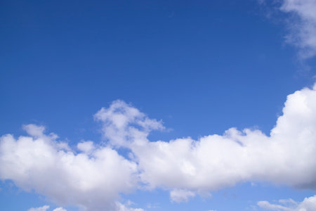White cloudy Blue Sky natural viewの写真素材