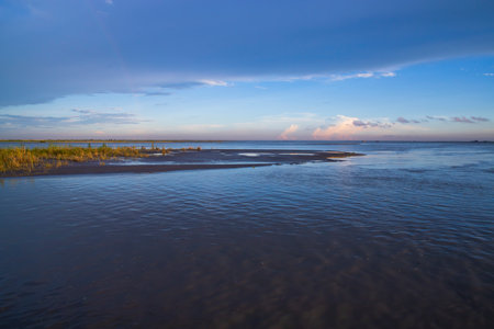 Beautiful landscape view of Padma river in Bangladesh