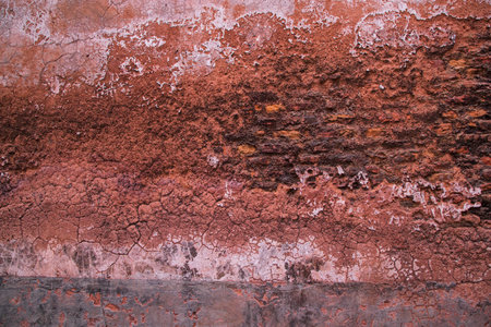 Old red brick wall texture background. Grunge cement surface