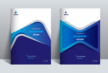 Blue Business Proposal Cover Design Template is adept at Multipurpose Projects such as annual reports, brochures, catalogs, covers, booklets, websites, magazines, portfolios, etcのイラスト素材