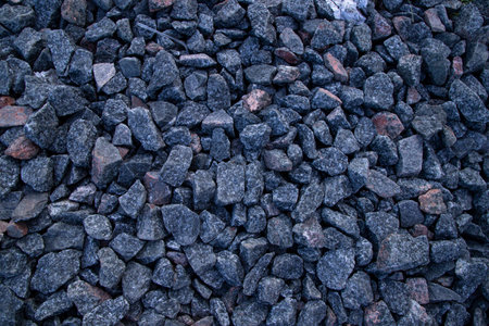 Railroad granite broken stones and rocks pattern texture can be used as background wallpaperの写真素材