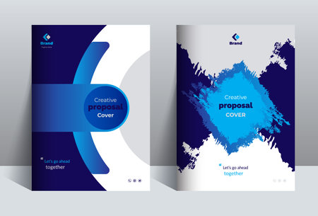 Corporate Business Proposal Cover Design Template adept for multipurpose Projectsのイラスト素材
