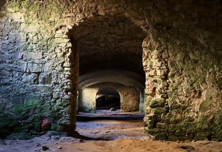 the mysterious underground of the old castleの写真素材