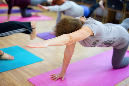 yoga classes for seniorsの写真素材