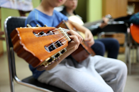 playing the guitar, man playing guitarの写真素材