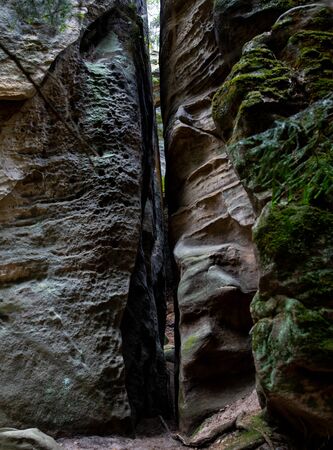 Bohemian Paradise, A unique combination of outlandish rock formations, dense pine forestsの写真素材