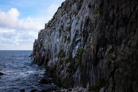 amazing cliffs on the Baltic island, Jons Kapel cliffs, Bornholm, Denmark