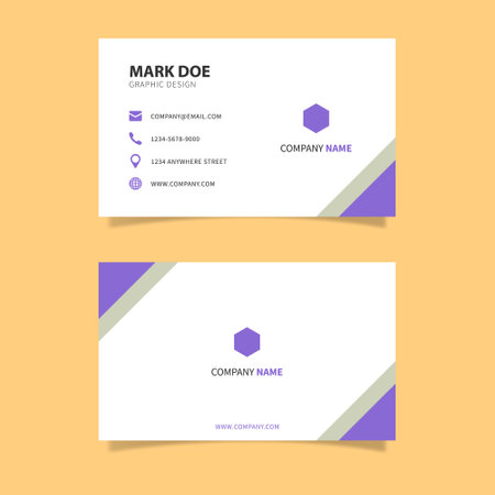 Modern Creative Geometric and Clean Business Card Vector Template.のイラスト素材
