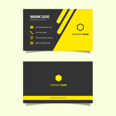 Modern Creative Geometric and Clean Business Card Vector Template.のイラスト素材