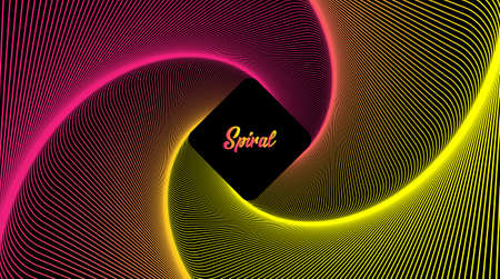 Hypnotic spiral. Swirl hypnotize spirals, vertigo geometric illusion and rotating stripes round pattern vector illustrationのイラスト素材