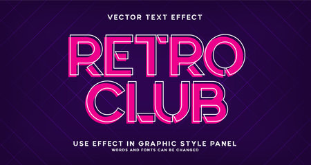 Editable Retro Graphic Style for Typographyのイラスト素材
