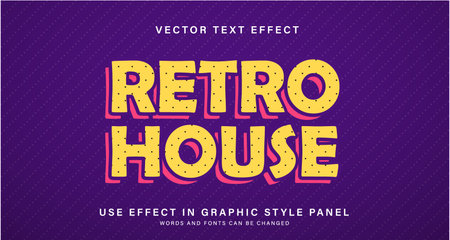 Editable Retro Graphic Style for Typographyのイラスト素材