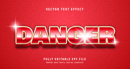 Editable text style effect - Danger text style theme.のイラスト素材