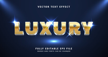 Editable text style effect - Luxury text style theme.のイラスト素材