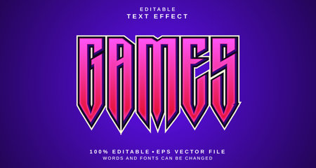 Editable text style effect - Games text style theme.のイラスト素材