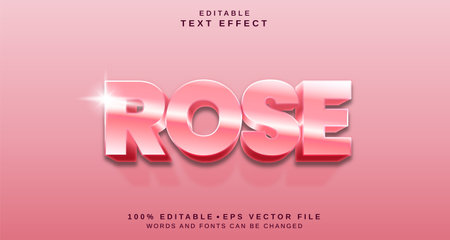 Editable text style effect - Rose text style theme.のイラスト素材